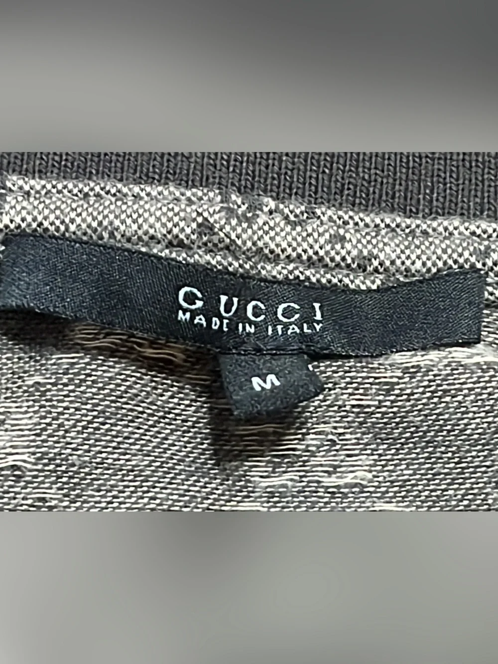 Gucci GG Monogram Polo Shirt Vintage Men's US M